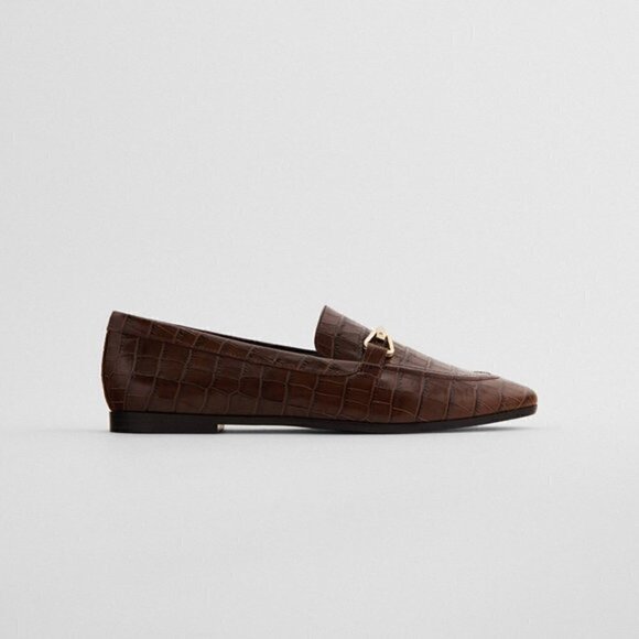ZARA Animal Print Leather Loafers - Picture 13 of 13